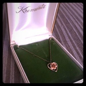 1970s Krementz Rose Gold Necklace